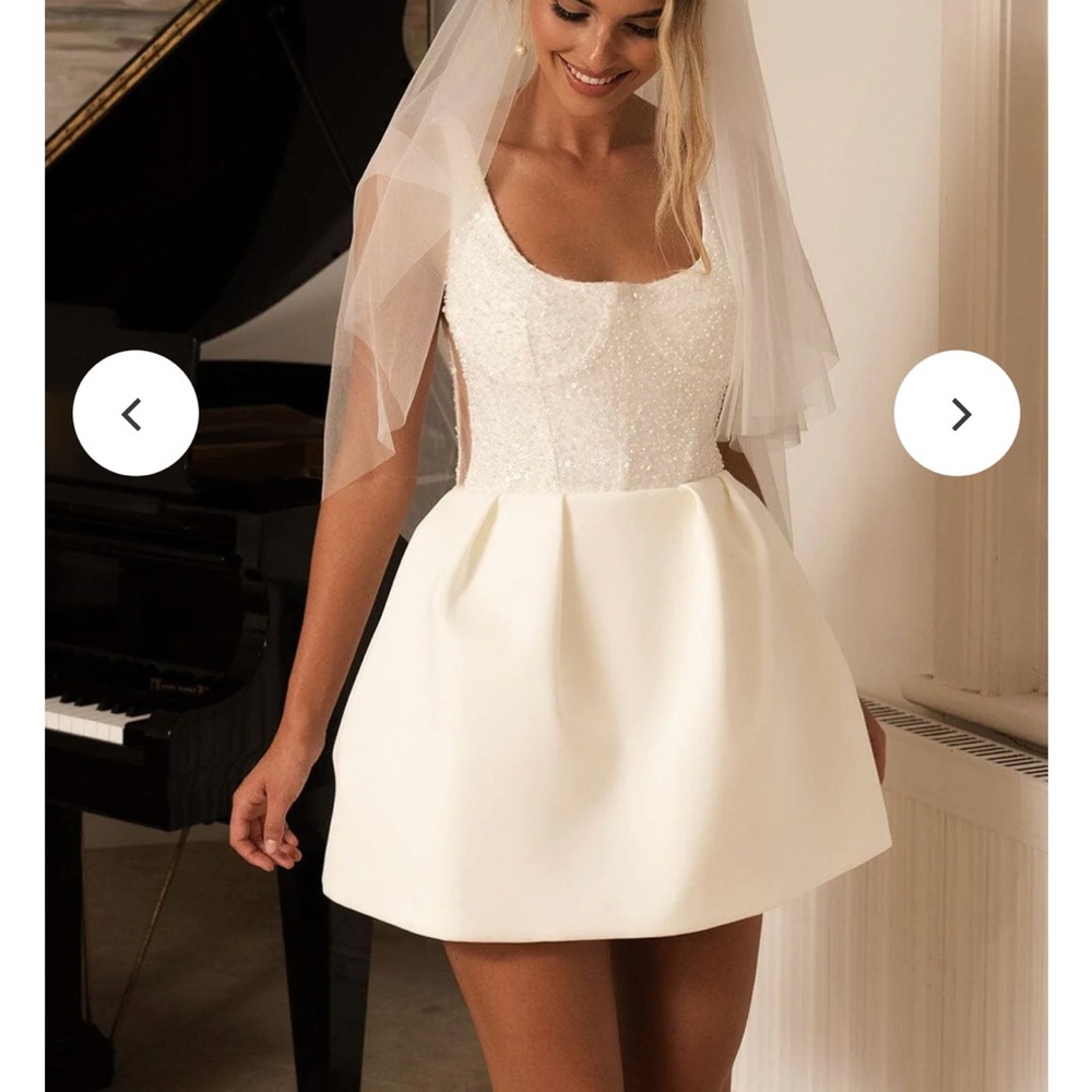 Mila Beaded Mini Dress Ivory